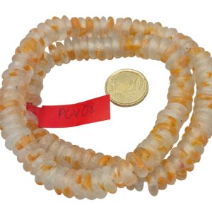 Tiras cuentas discos transparentes