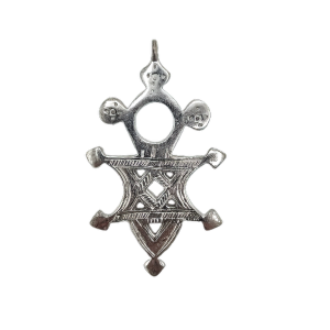 Cruz de bronce plateada