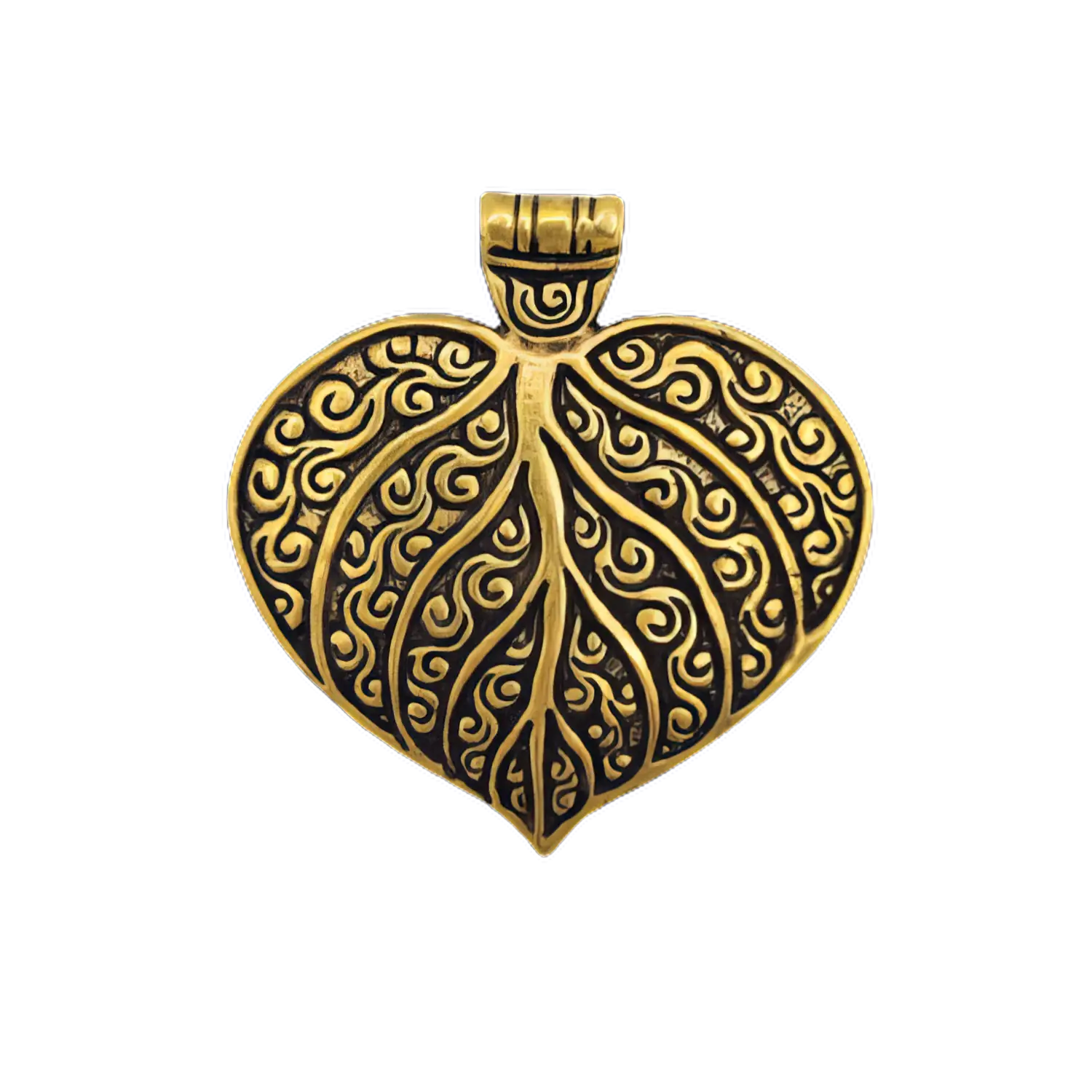 Colgante hoja de bronce