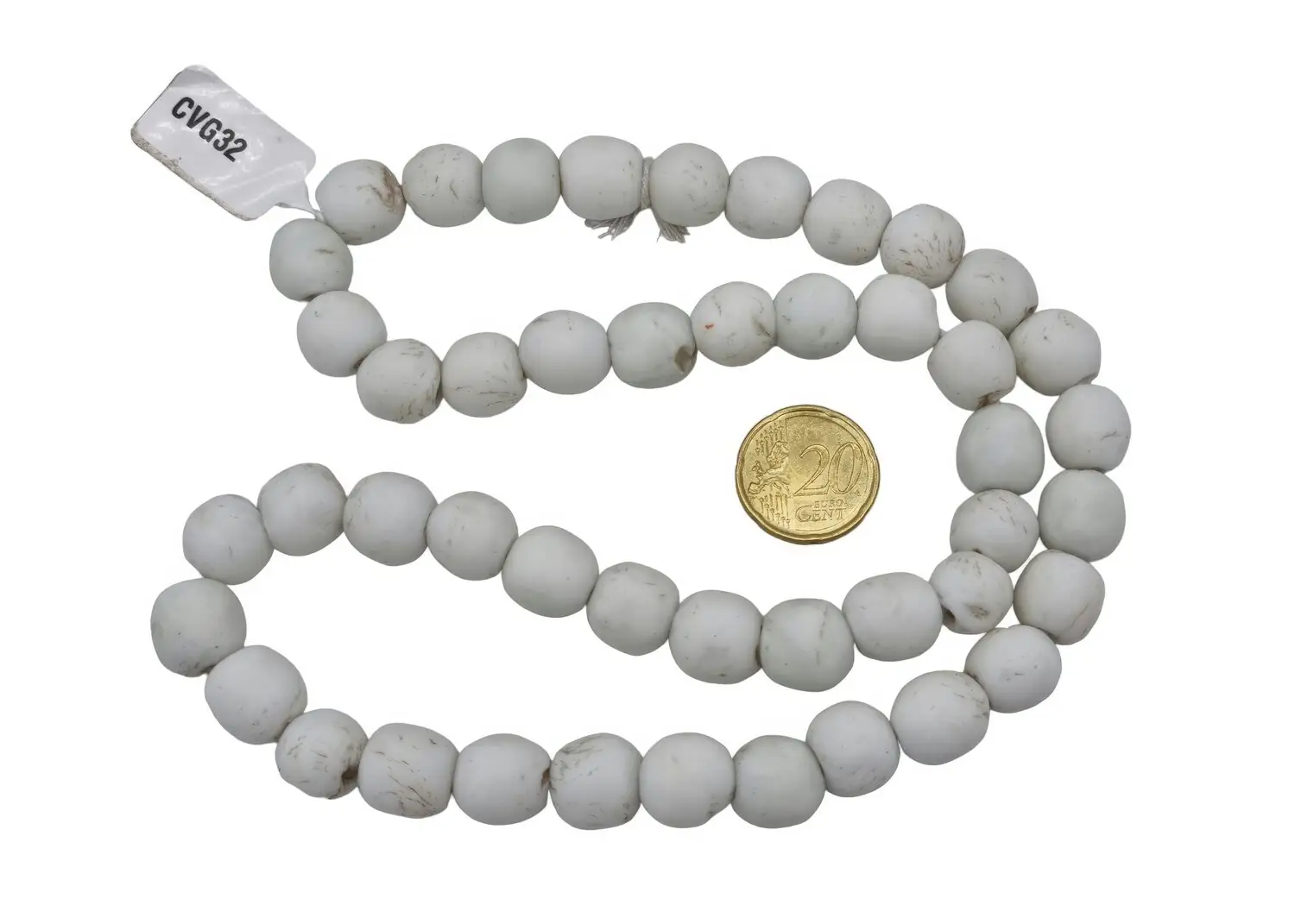 Collar cuentas de vidrio de Ghana grandes