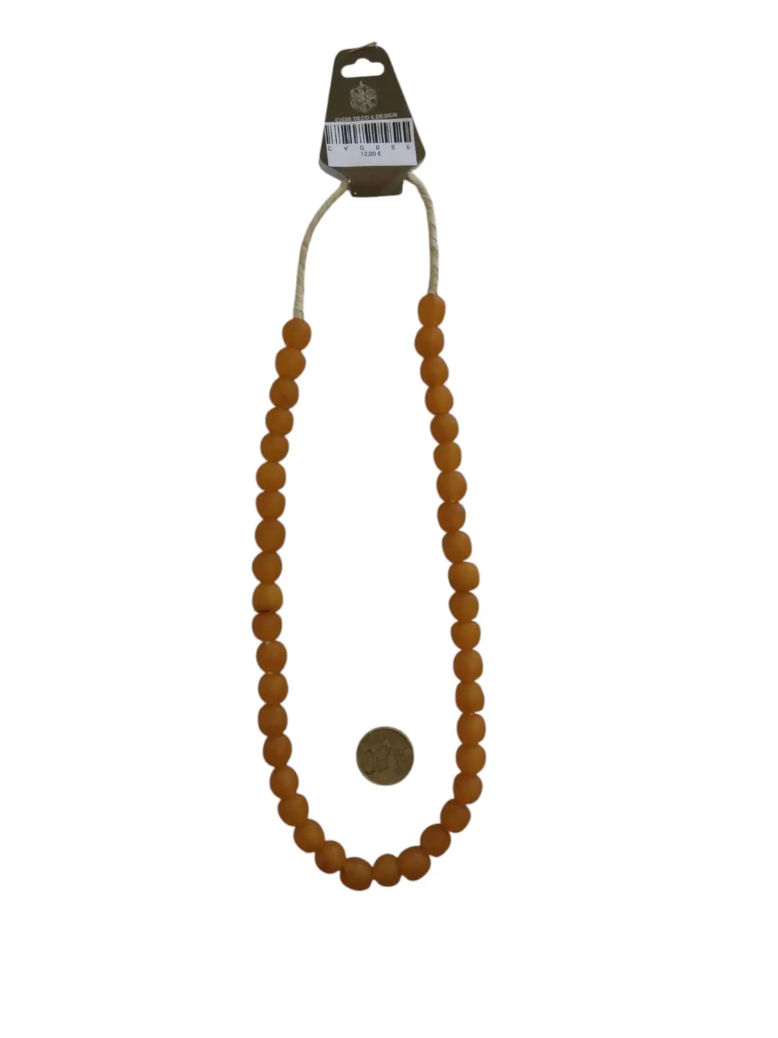 Collar cuentas de vidrio de Ghana grandes