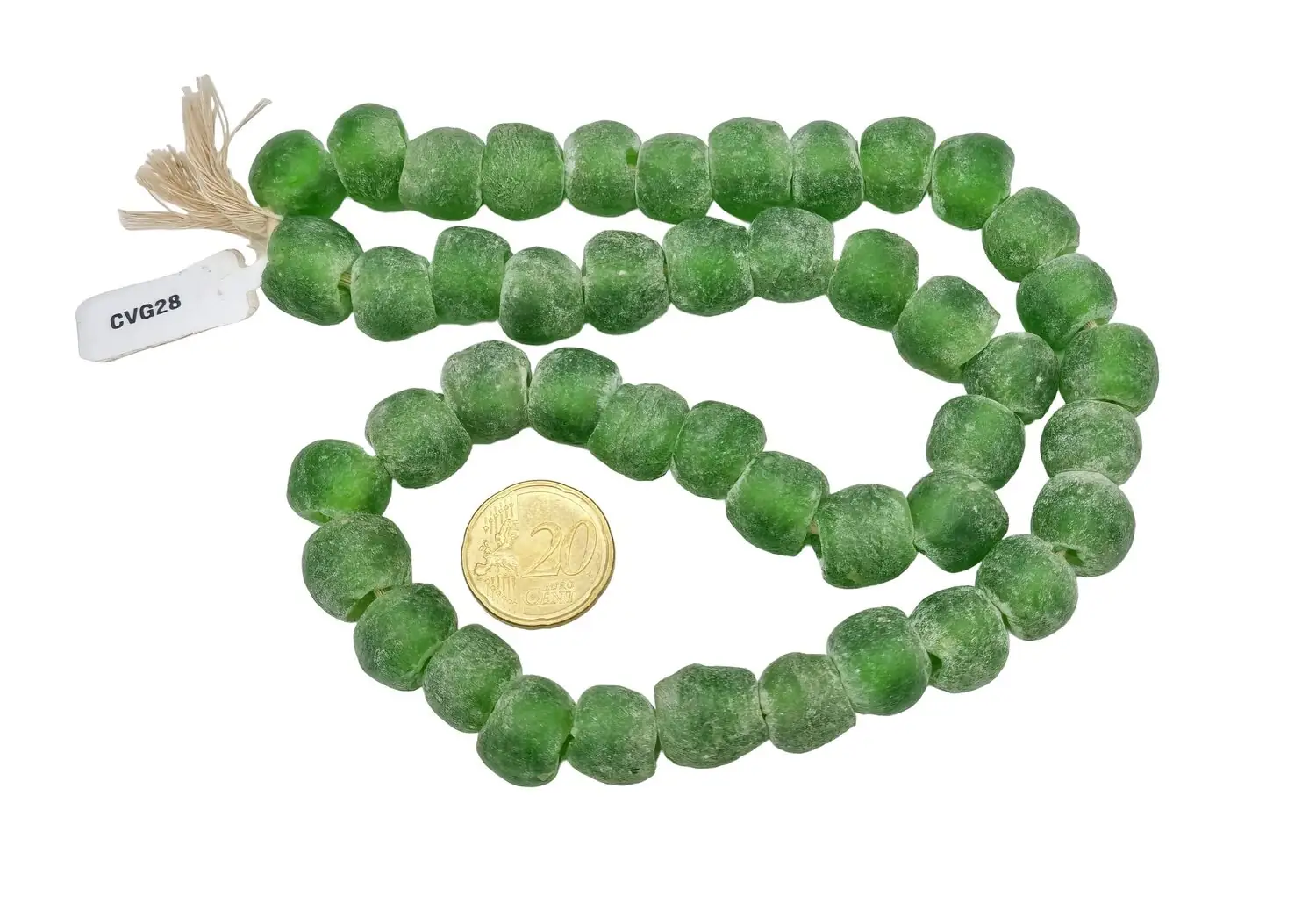 Collar cuentas de vidrio de Ghana grandes
