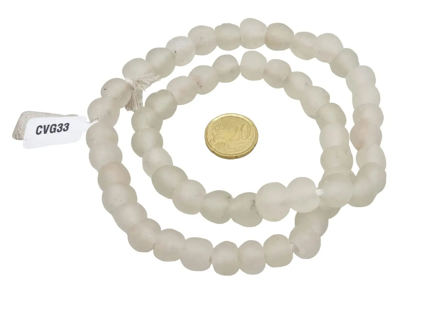 Collar cuentas de vidrio de Ghana grandes