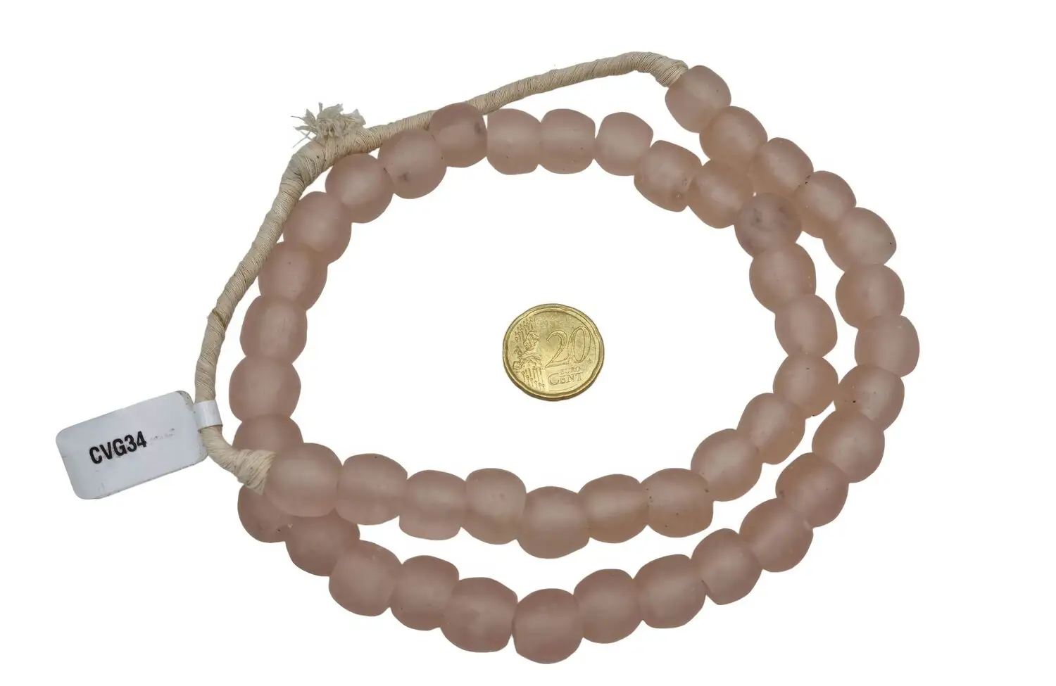 Collar cuentas de vidrio de Ghana grandes