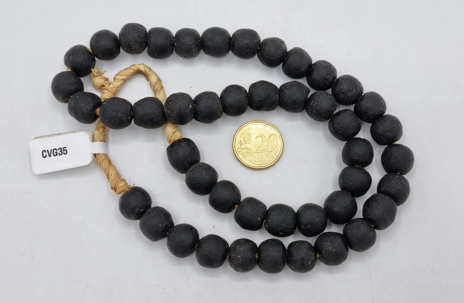 Collar cuentas de vidrio de Ghana grandes