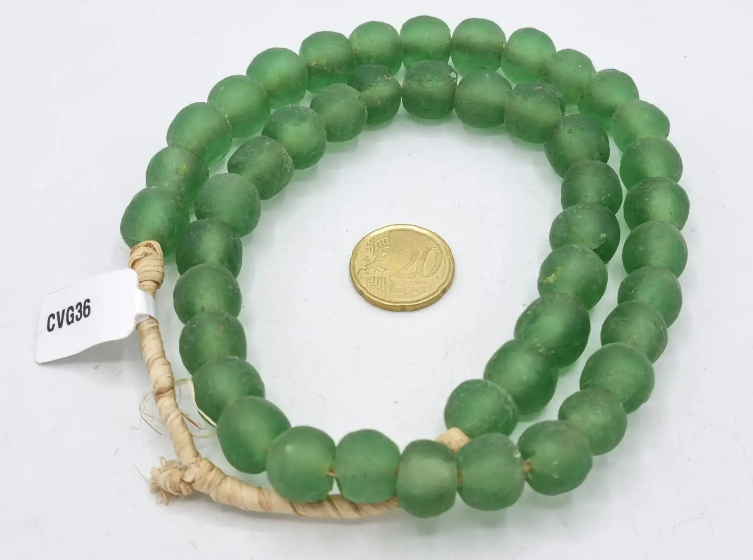 Collar cuentas de vidrio de Ghana grandes