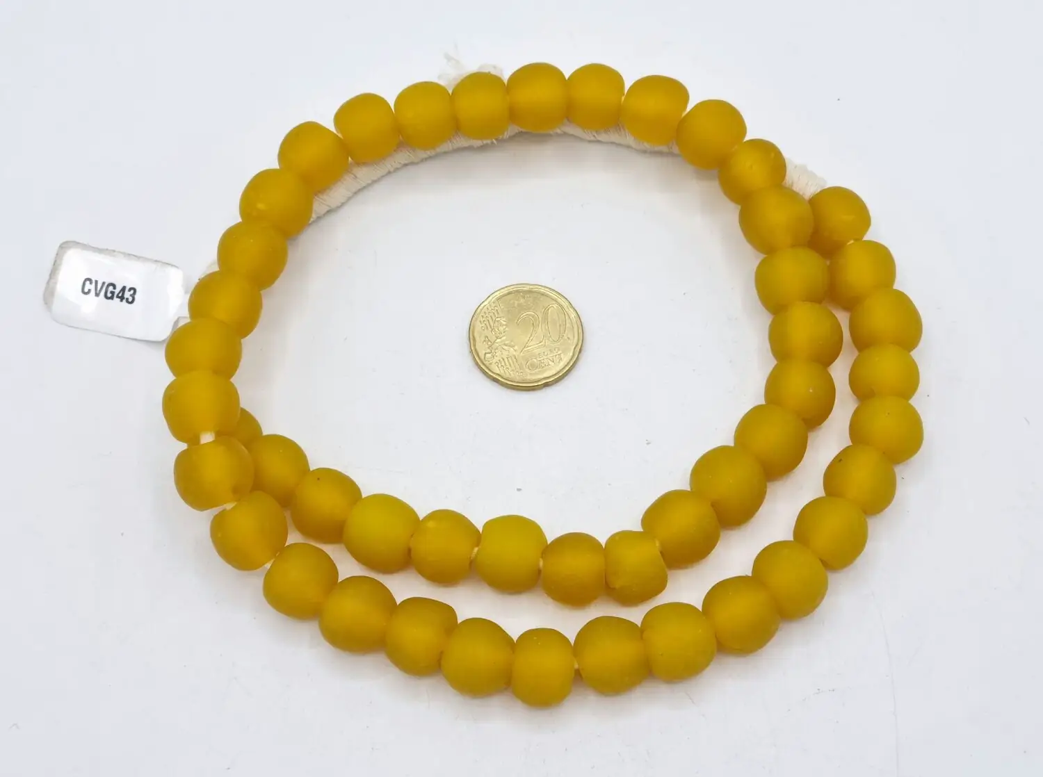 Collar cuentas de vidrio de Ghana grandes