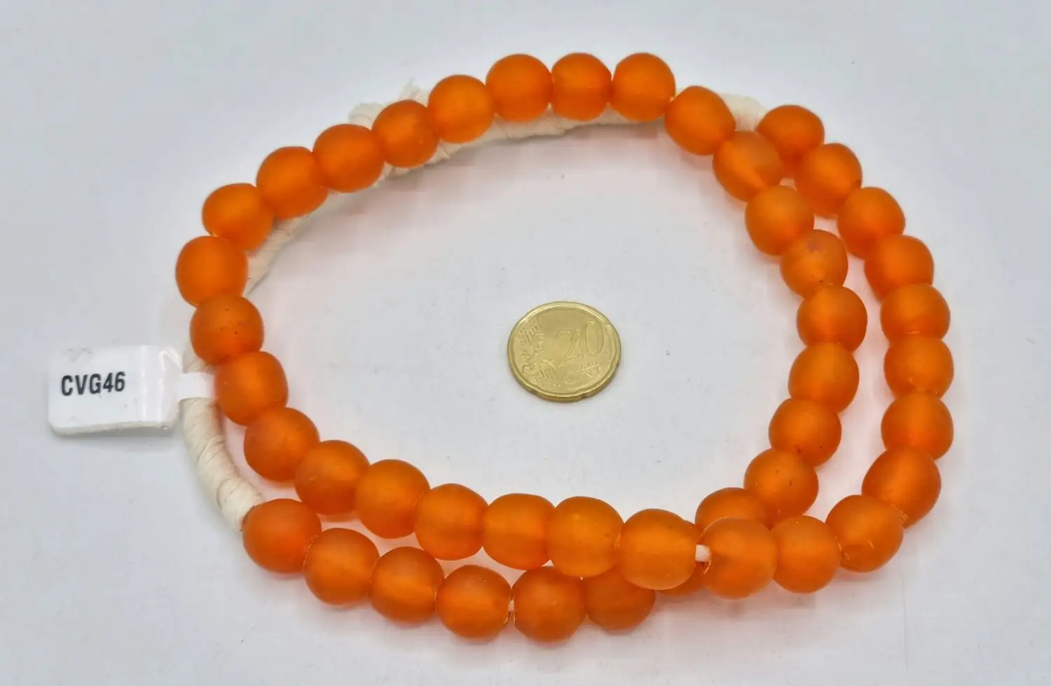 Collar cuentas de vidrio de Ghana grandes