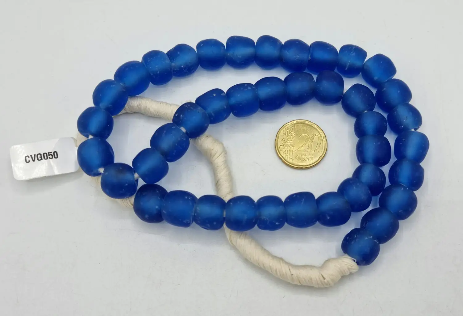 Collar cuentas de vidrio de Ghana grandes