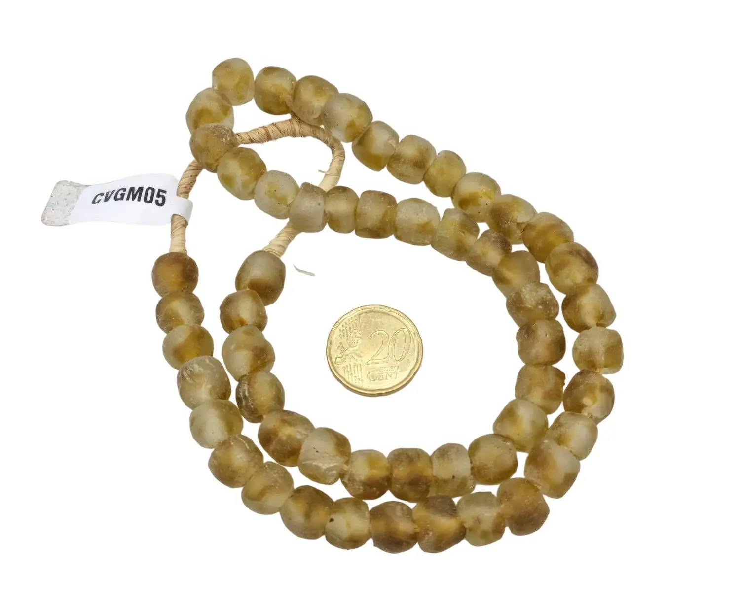Collar cuentas de vidrio de Ghana medianas