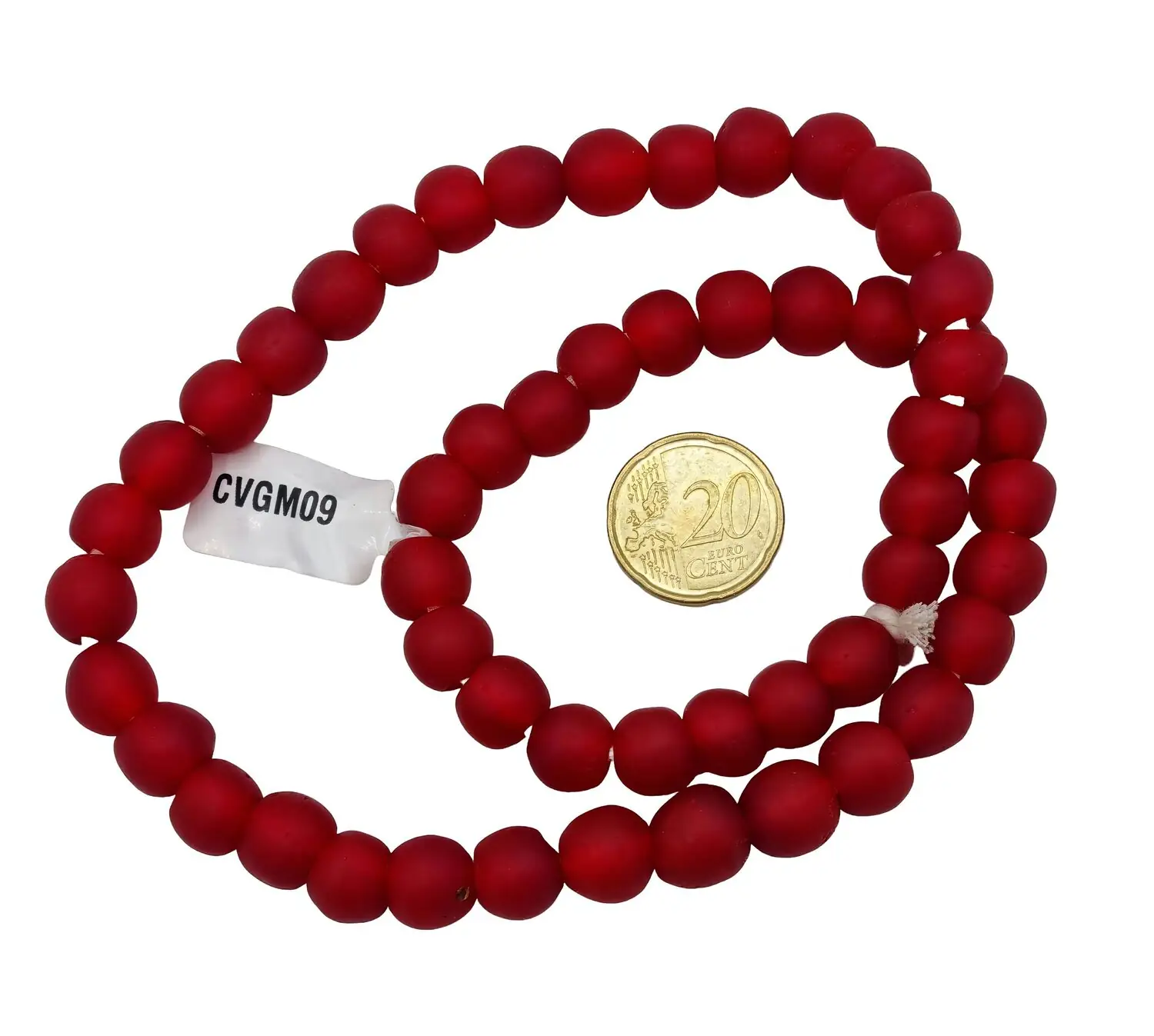 Collar cuentas de vidrio de Ghana medianas