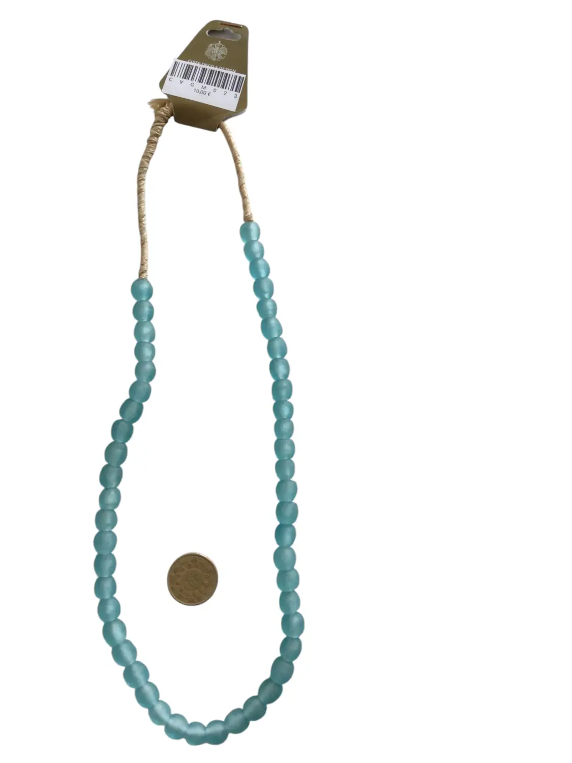 Collar cuentas de vidrio de Ghana medianas