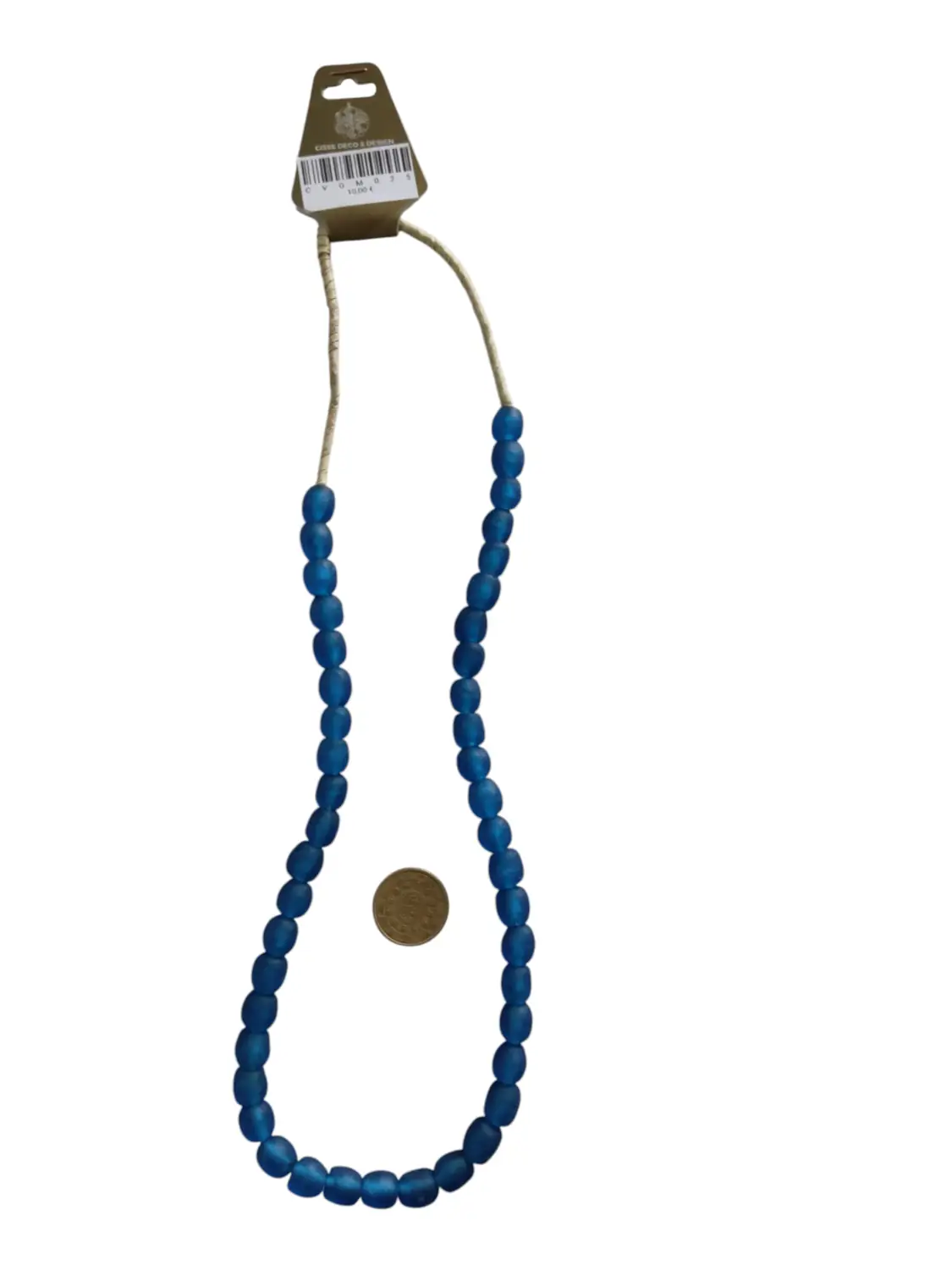 Collar cuentas de vidrio de Ghana medianas