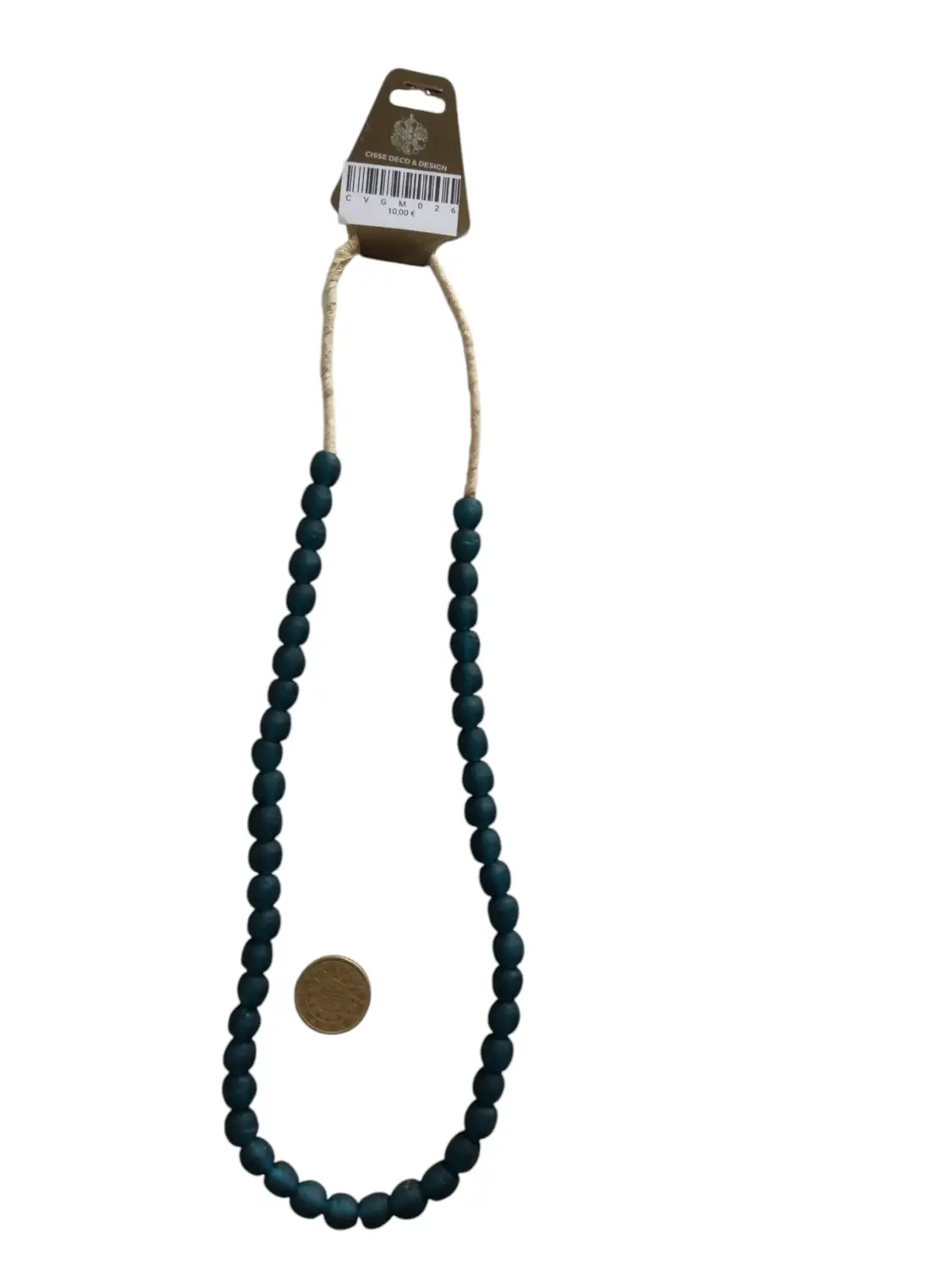 Collar cuentas de vidrio de Ghana medianas