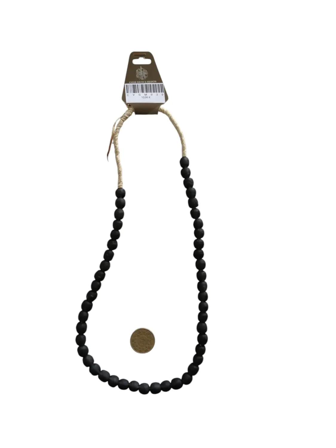 Collar cuentas de vidrio de Ghana medianas