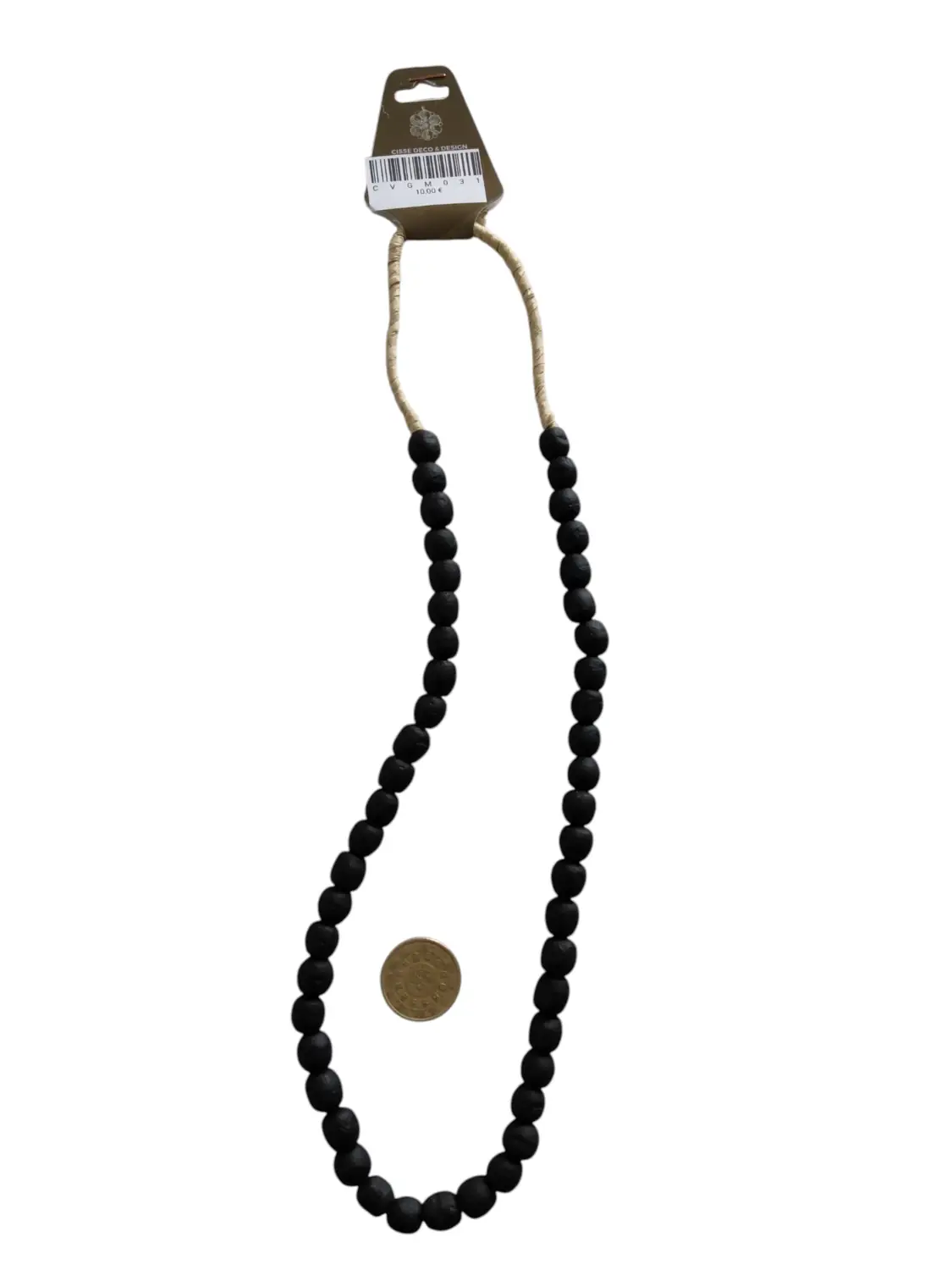 Collar cuentas de vidrio de Ghana medianas