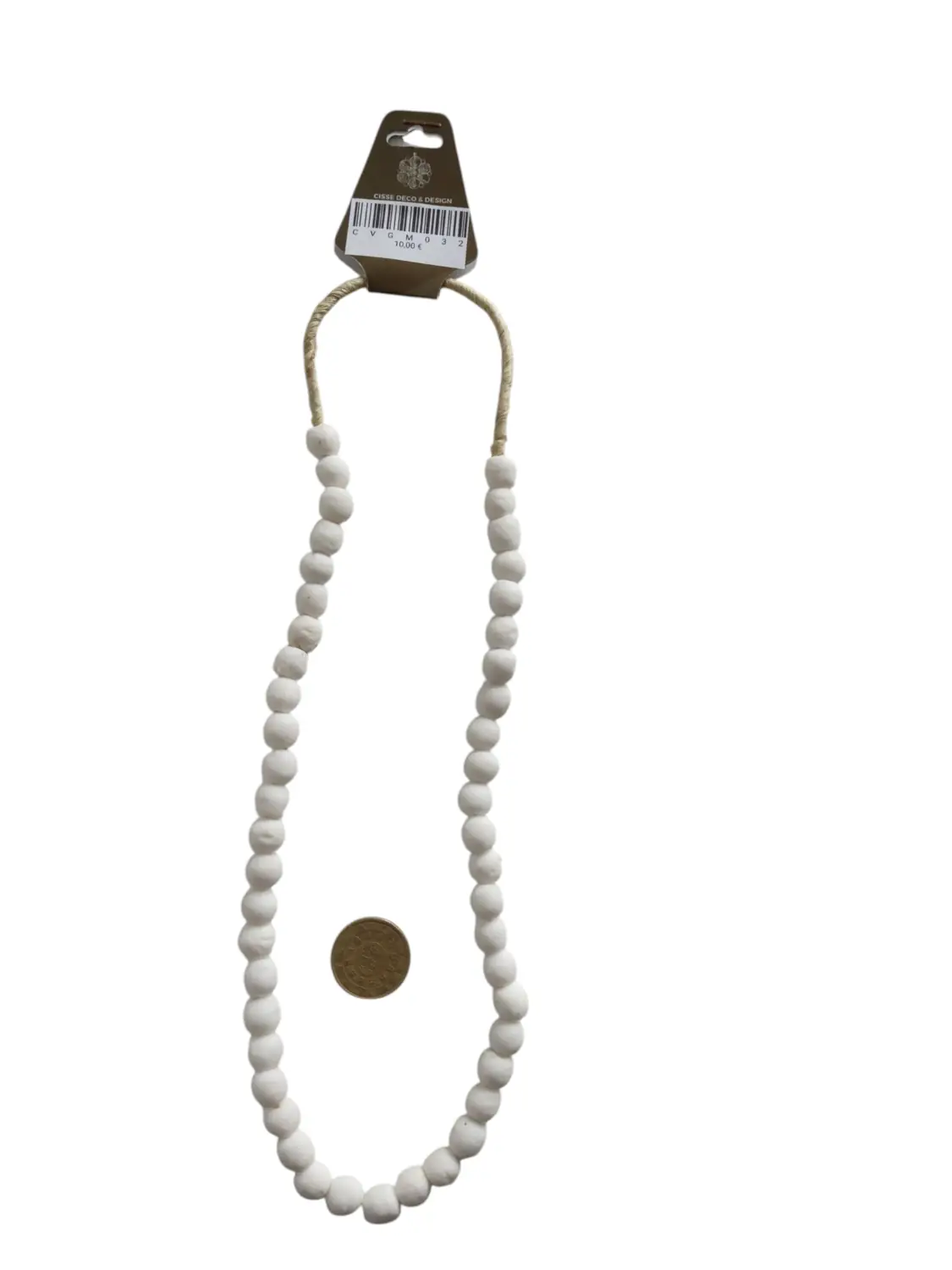 Collar cuentas de vidrio de Ghana medianas