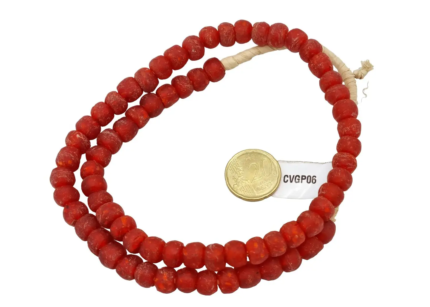 Collar cuentas de vidrio de Ghana pequeñas