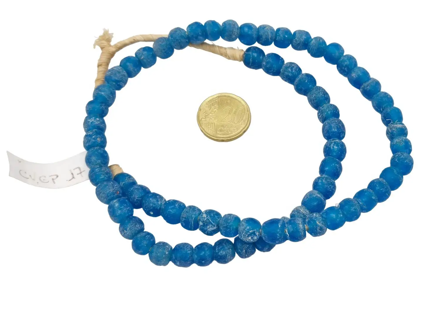 Collar cuentas de vidrio de Ghana pequeñas