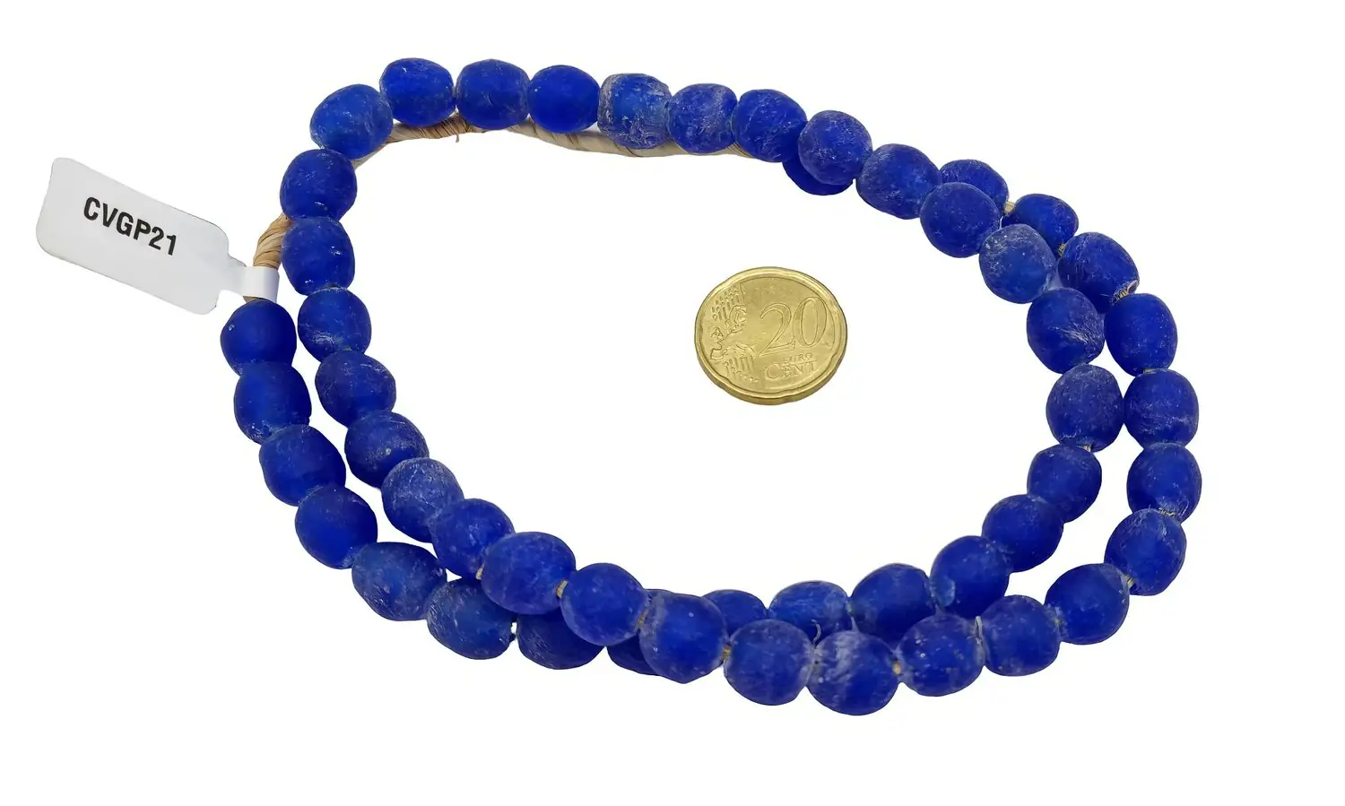 Collar cuentas de vidrio de Ghana pequeñas