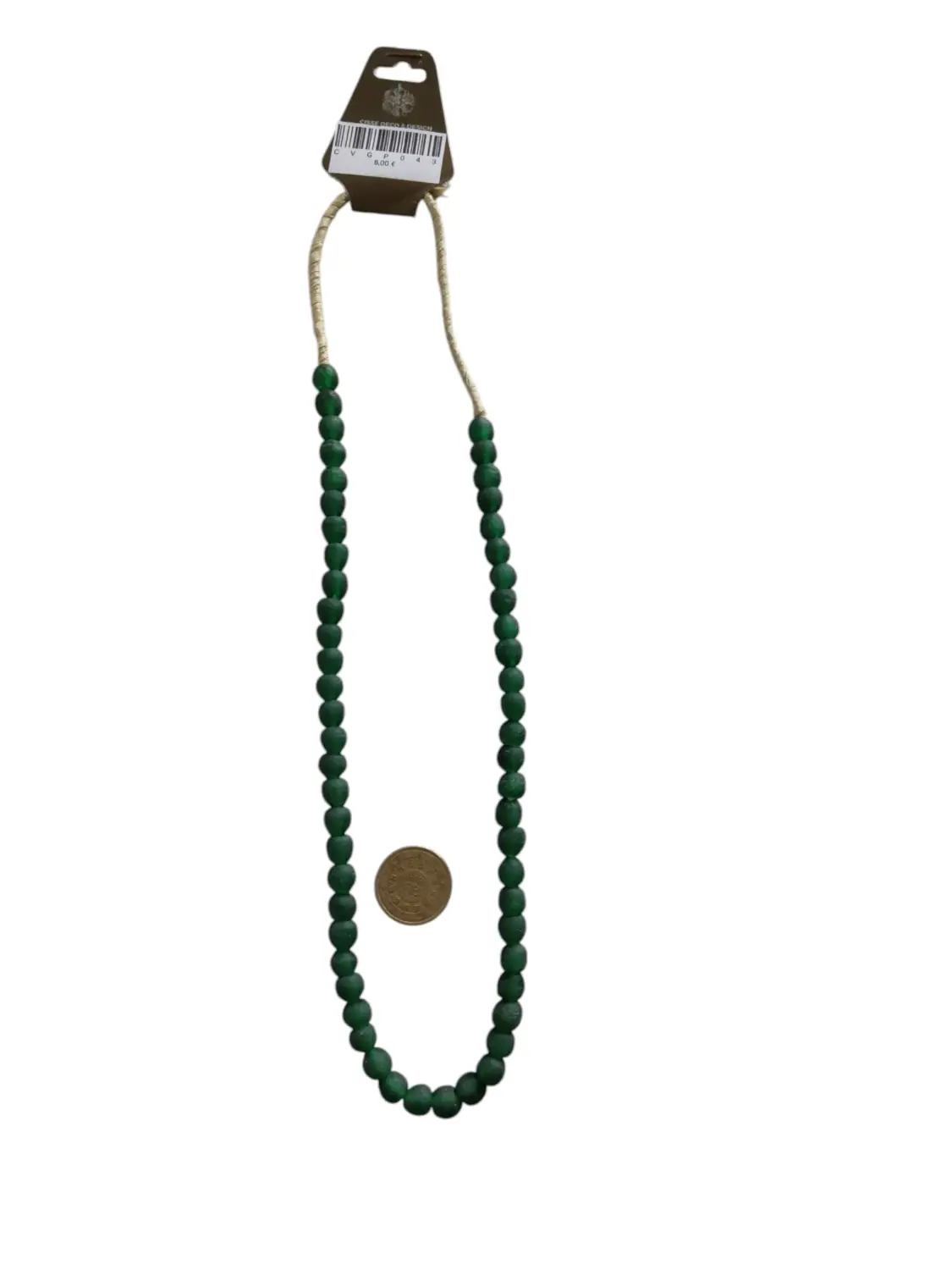 Collar cuentas de vidrio de Ghana pequeñas