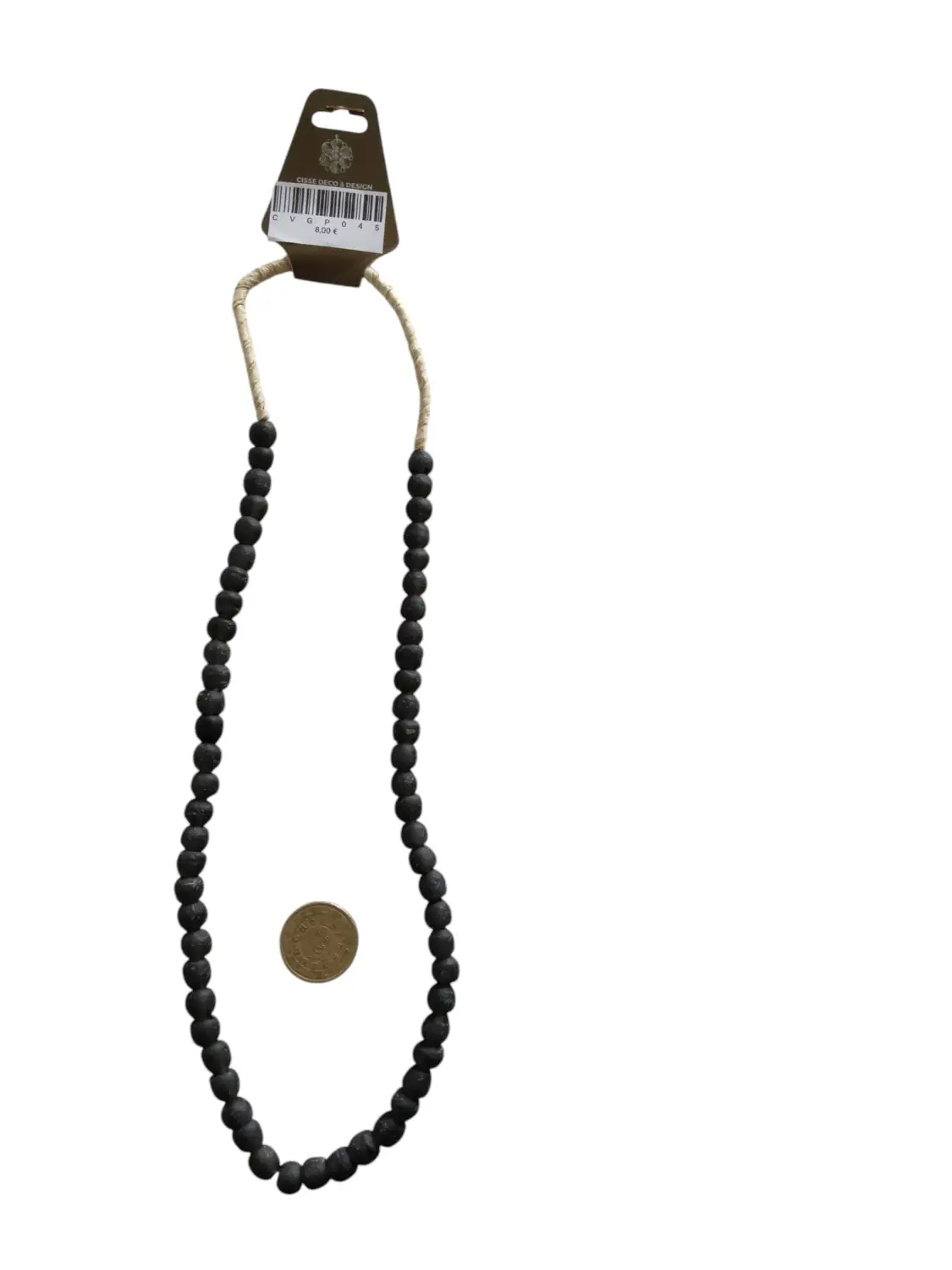 Collar cuentas de vidrio de Ghana pequeñas