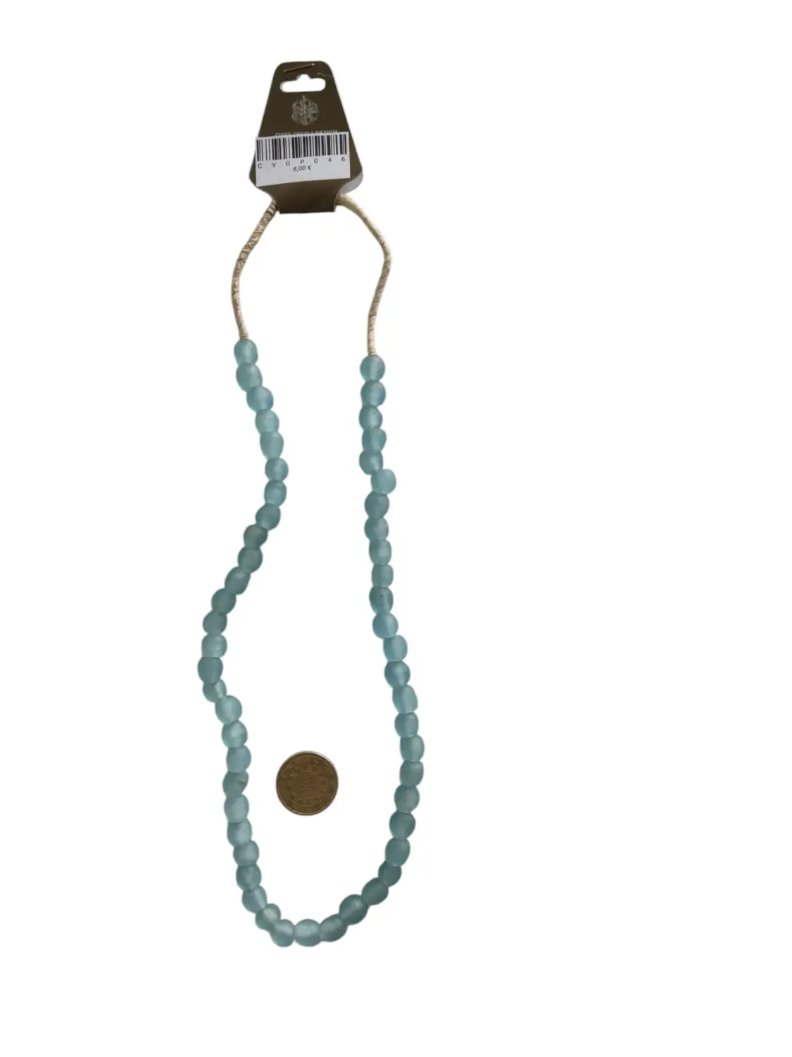 Collar cuentas de vidrio de Ghana pequeñas
