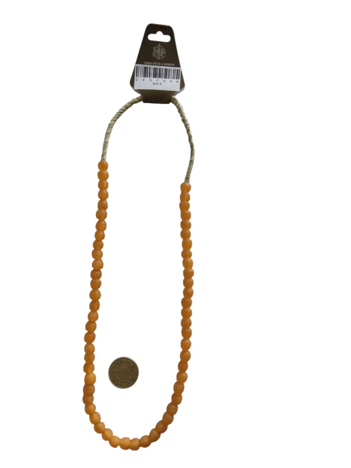 Collar cuentas de vidrio de Ghana pequeñas
