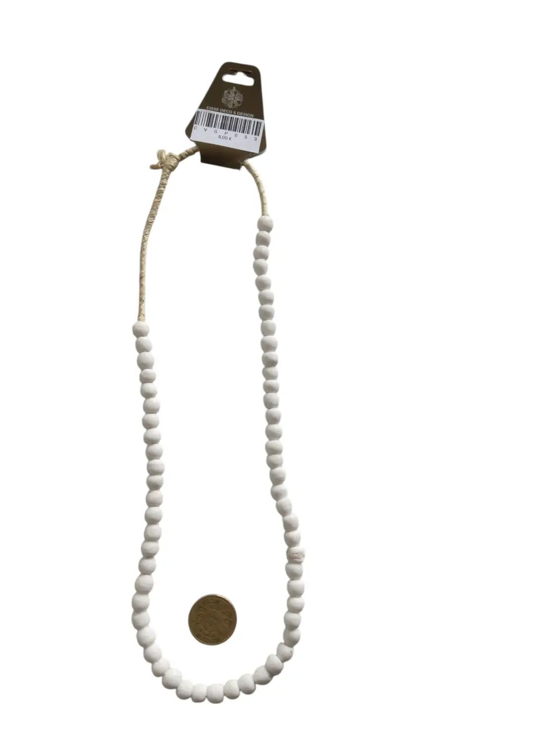 Collar cuentas de vidrio de Ghana pequeñas