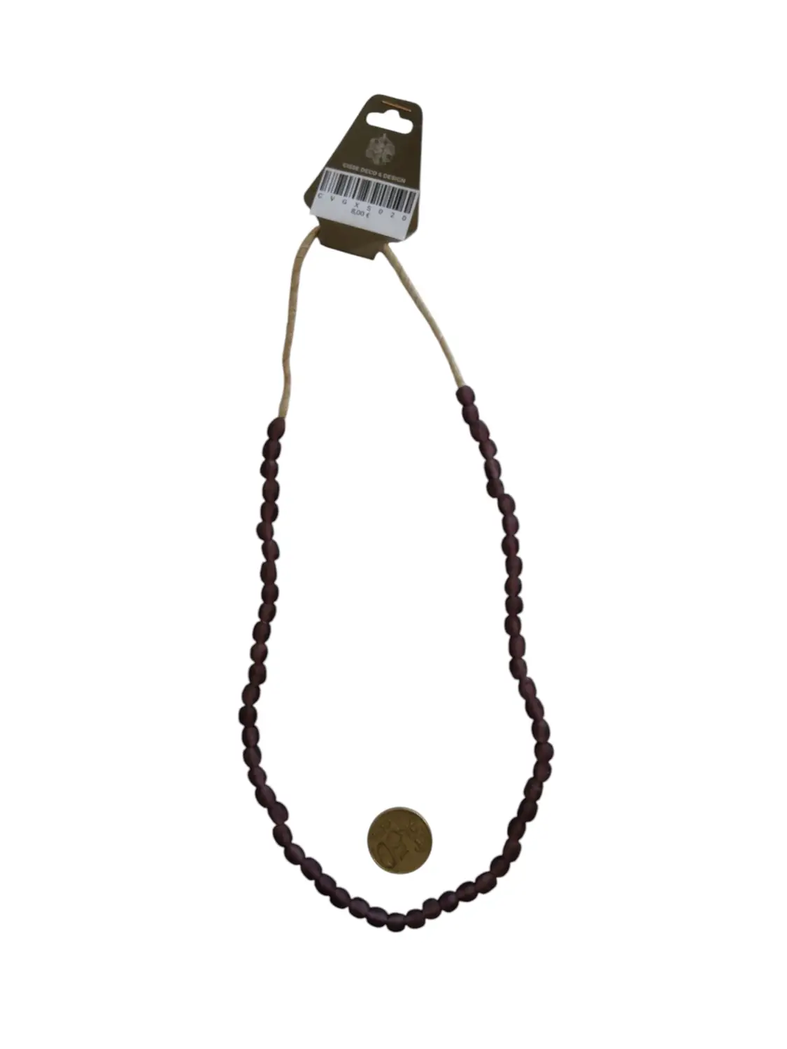 Collar cuentas de vidrio de Ghana pequeñas