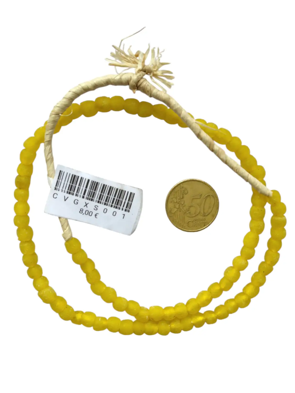 Collar cuentas de vidrio de Ghana pequeñas
