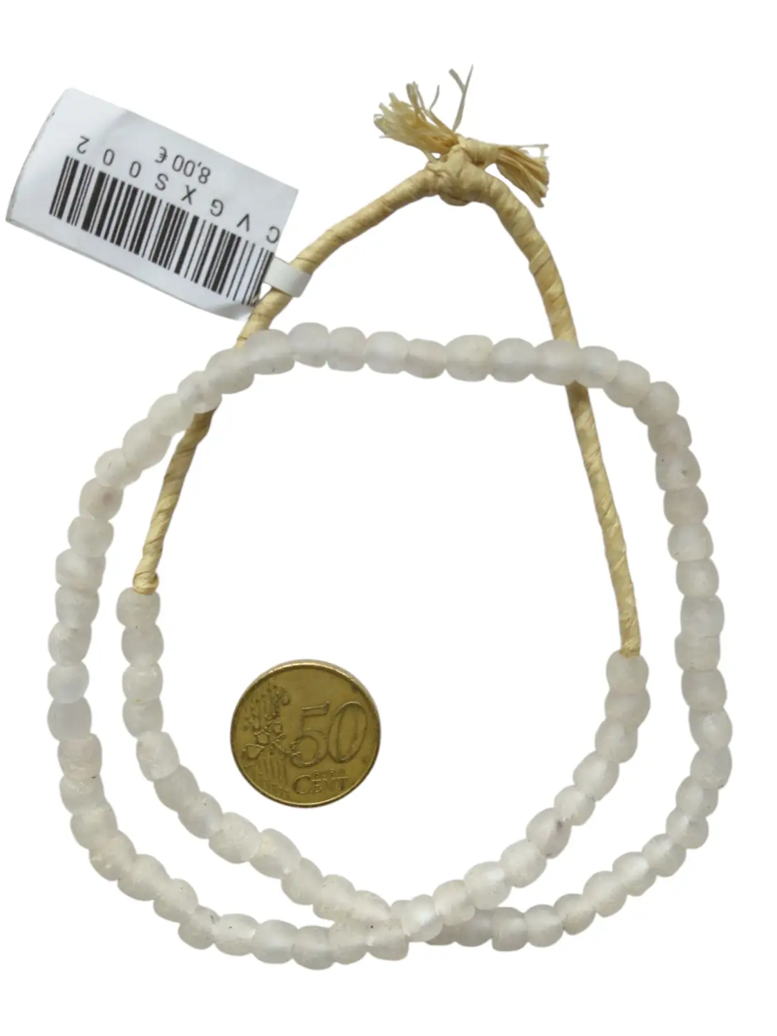 Collar cuentas de vidrio de Ghana pequeñas