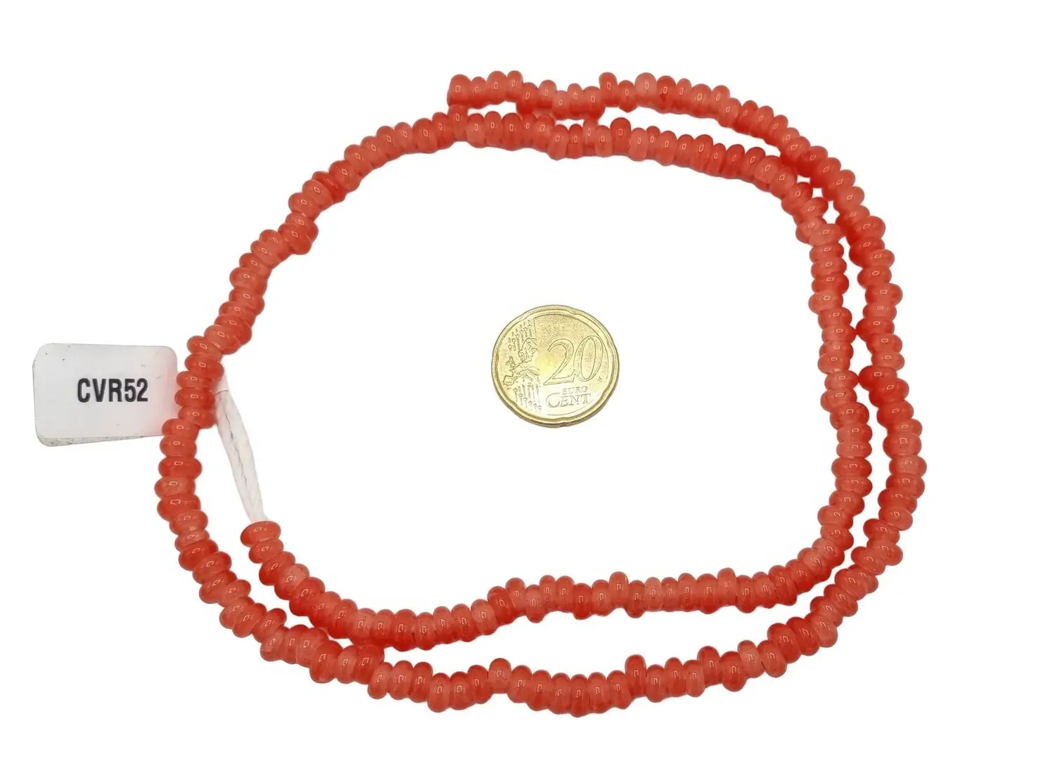 Collar de cuentas de vidrio con forma de donuts