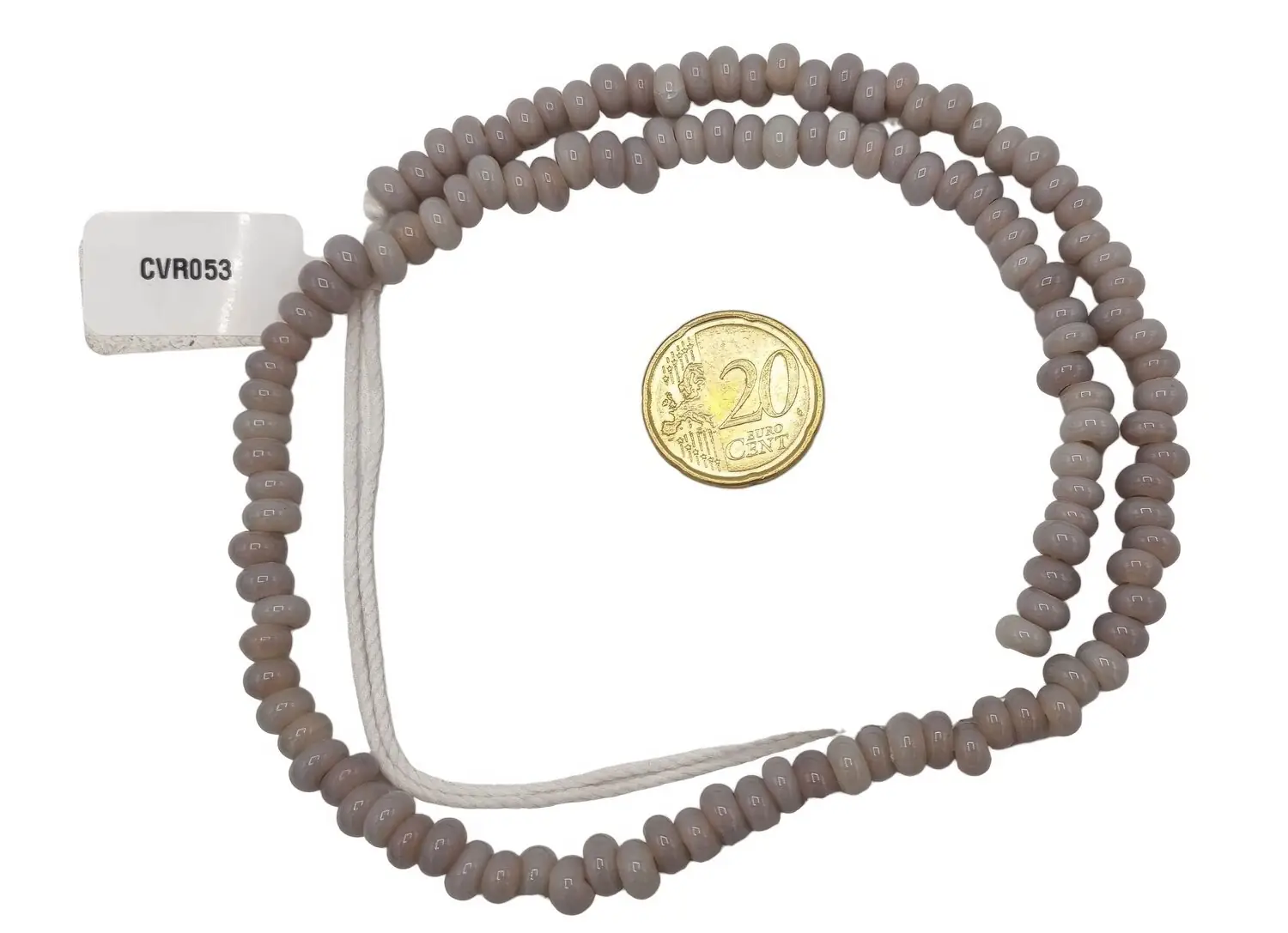 Collar de cuentas de vidrio con forma de donuts