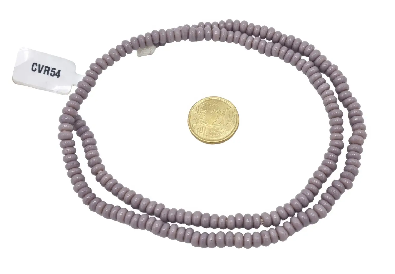 Collar de cuentas de vidrio con forma de donuts