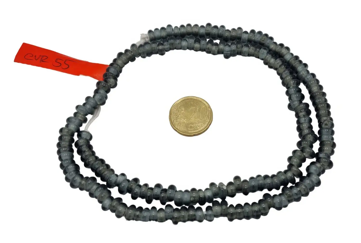 Collar de cuentas de vidrio con forma de donuts