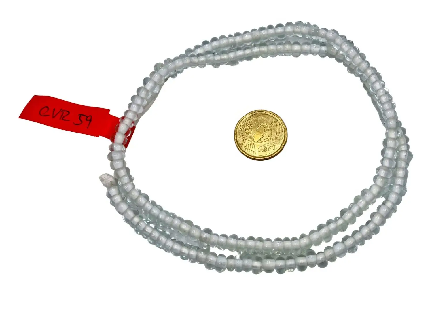 Collar de cuentas de vidrio con forma de donuts