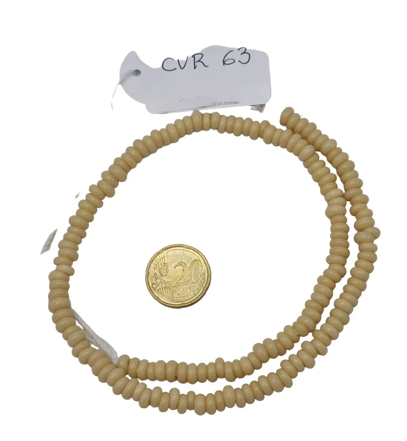 Collar de cuentas de vidrio con forma de donuts
