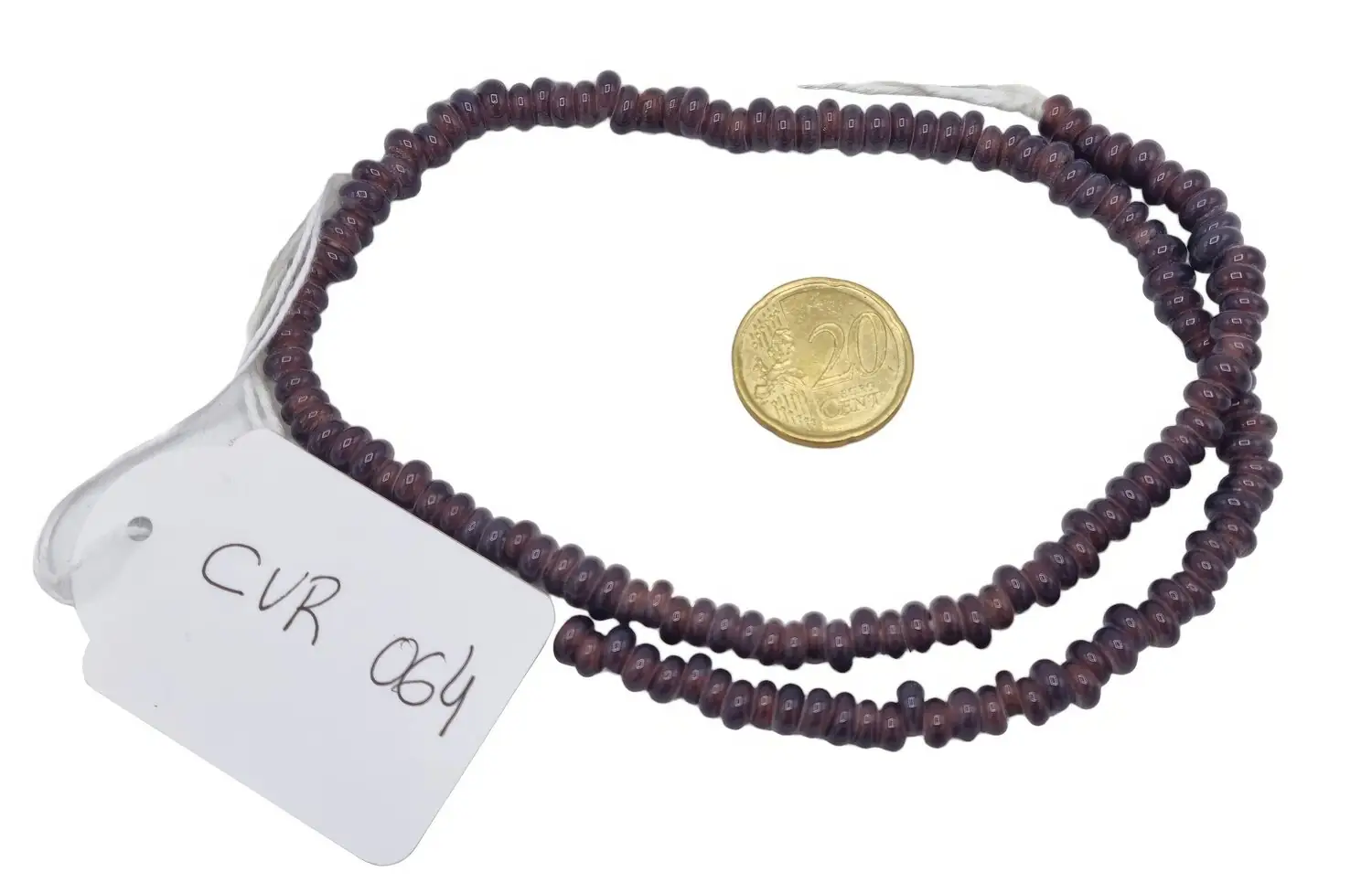 Collar de cuentas de vidrio con forma de donuts