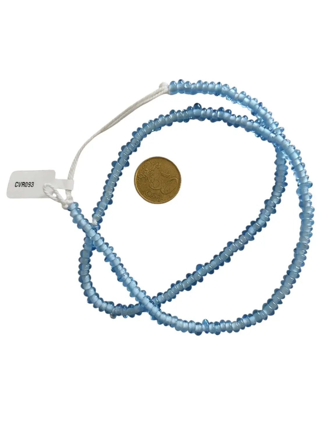 Collar de cuentas de vidrio con forma de donuts