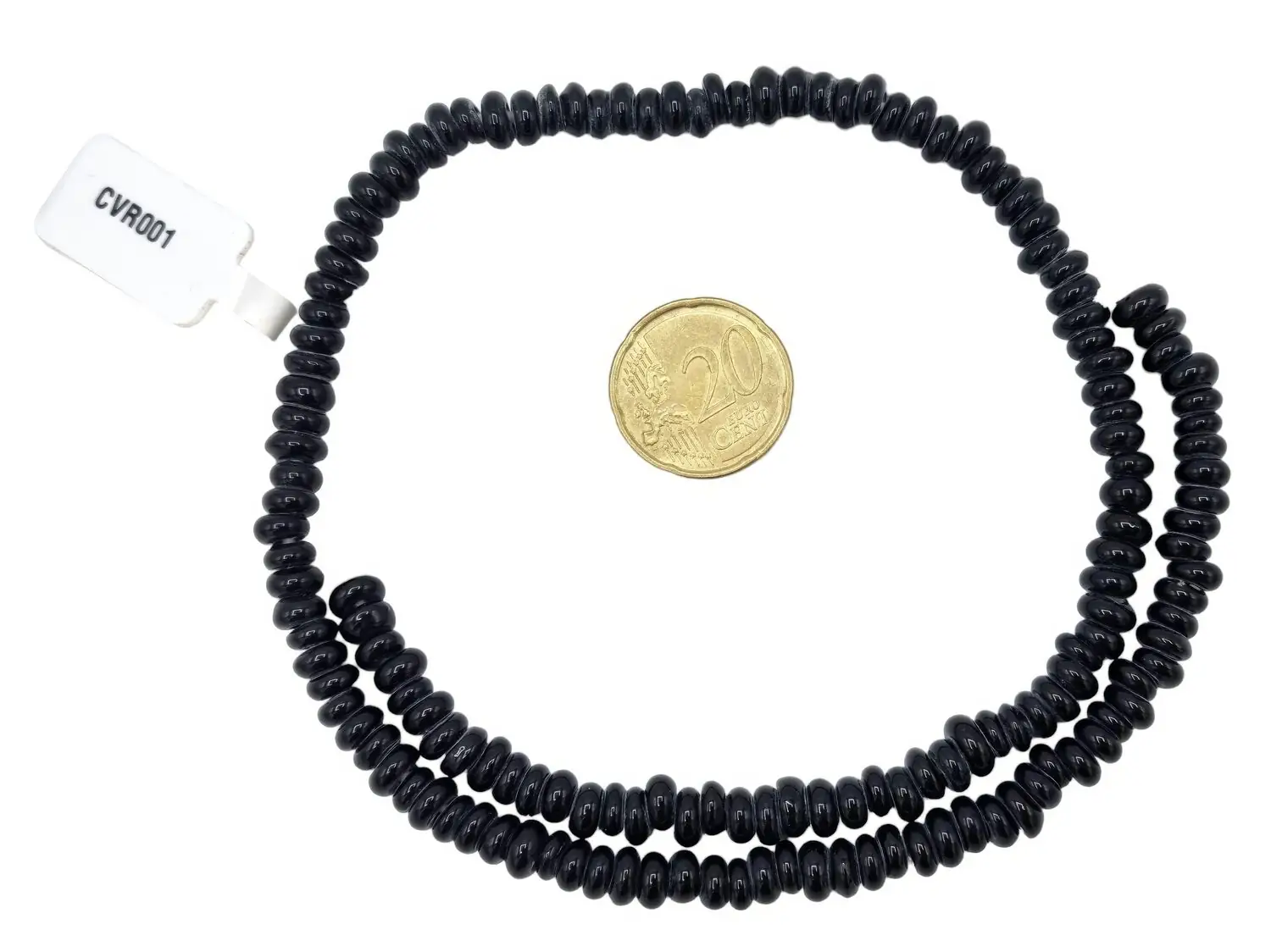 Collar de cuentas de vidrio con forma de donuts