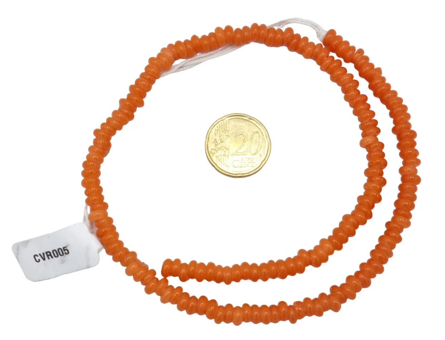 Collar de cuentas de vidrio con forma de donuts