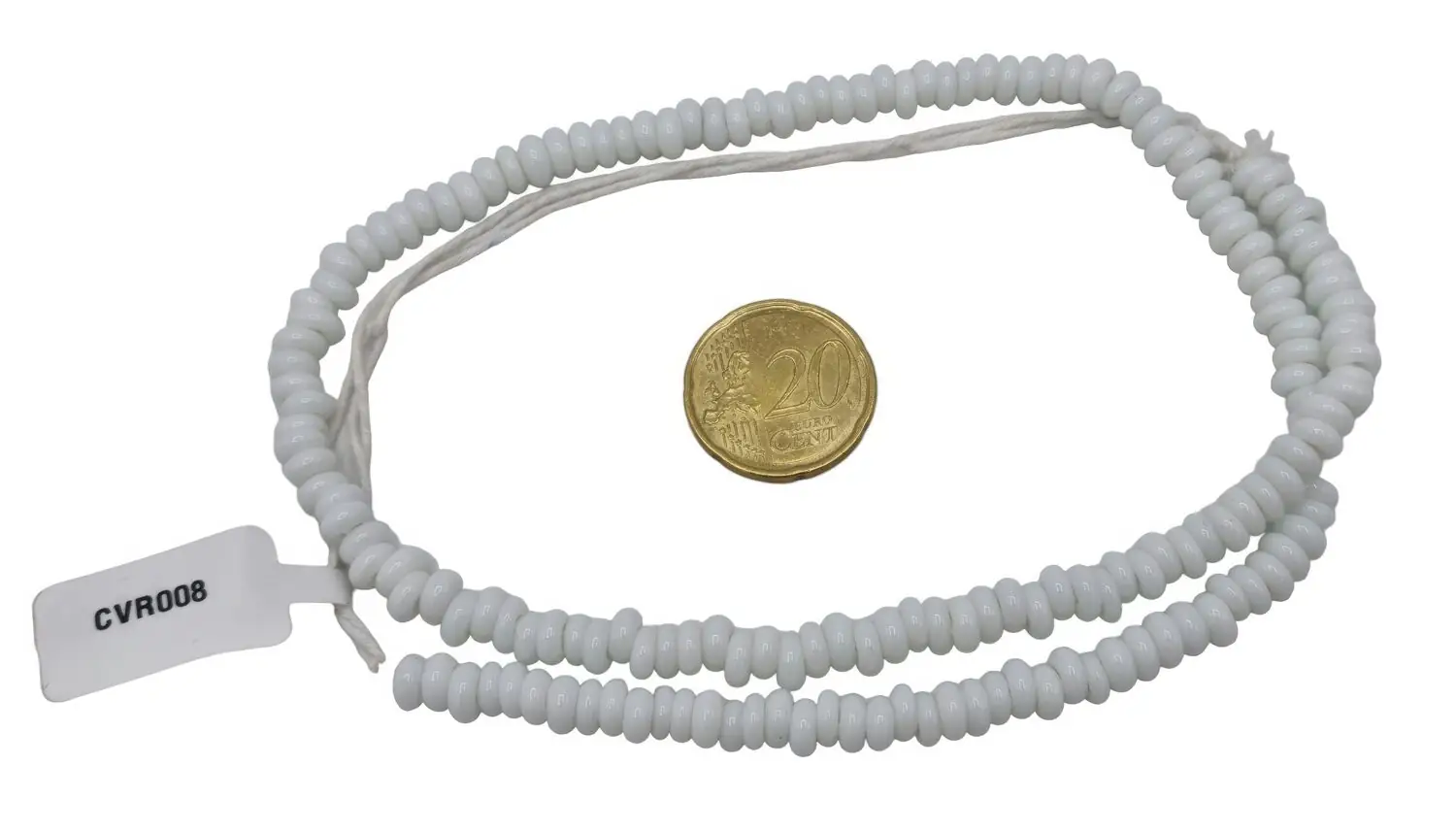 Collar de cuentas de vidrio con forma de donuts