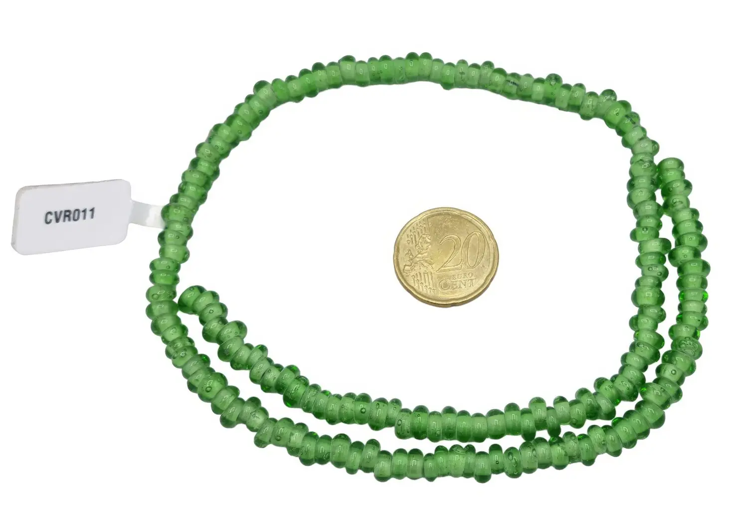 Collar de cuentas de vidrio con forma de donuts