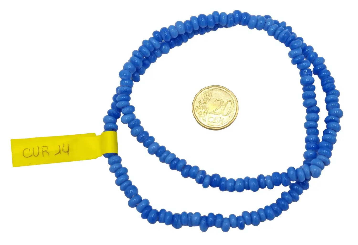 Collar de cuentas de vidrio con forma de donuts