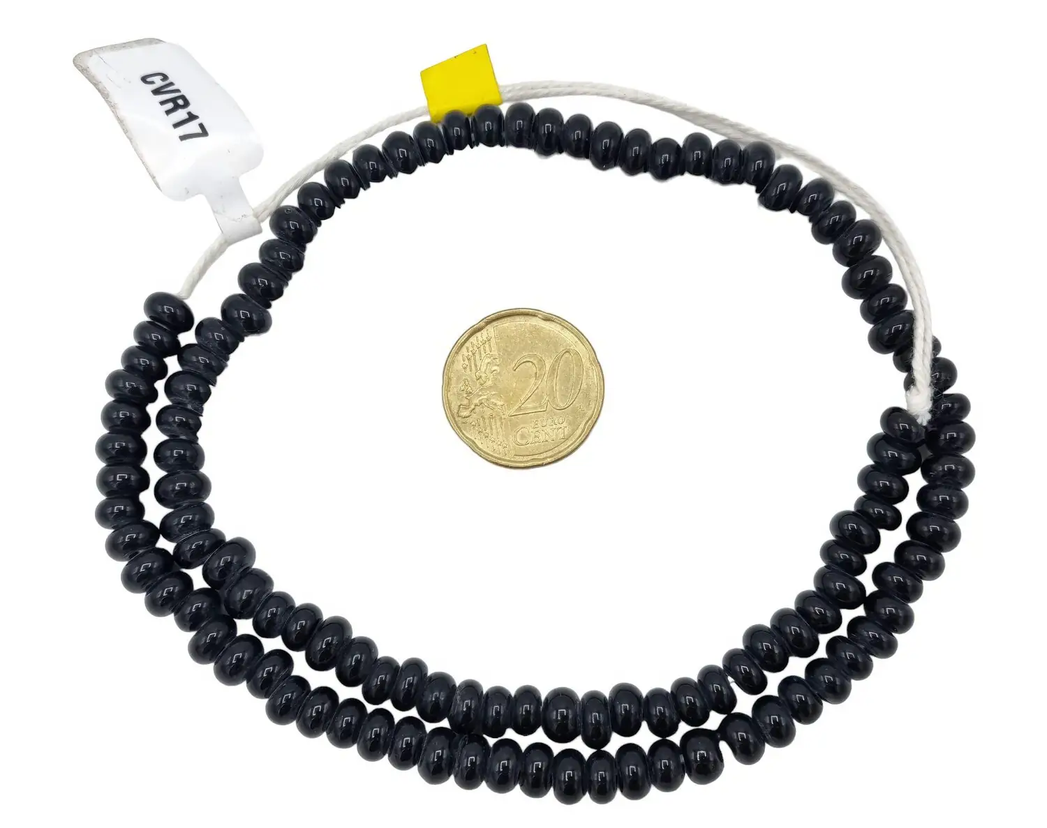 Collar de cuentas de vidrio con forma de donuts