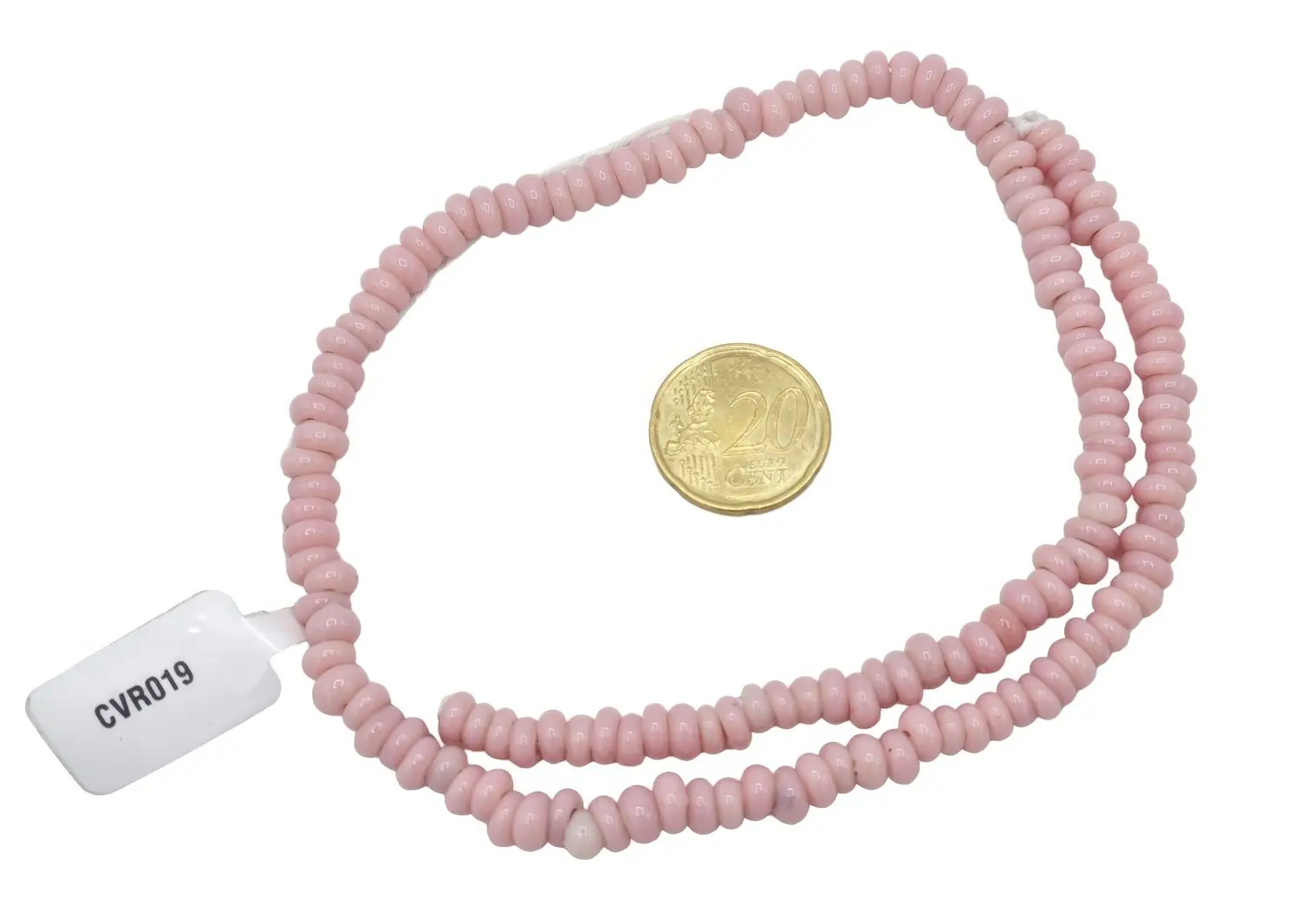 Collar de cuentas de vidrio con forma de donuts