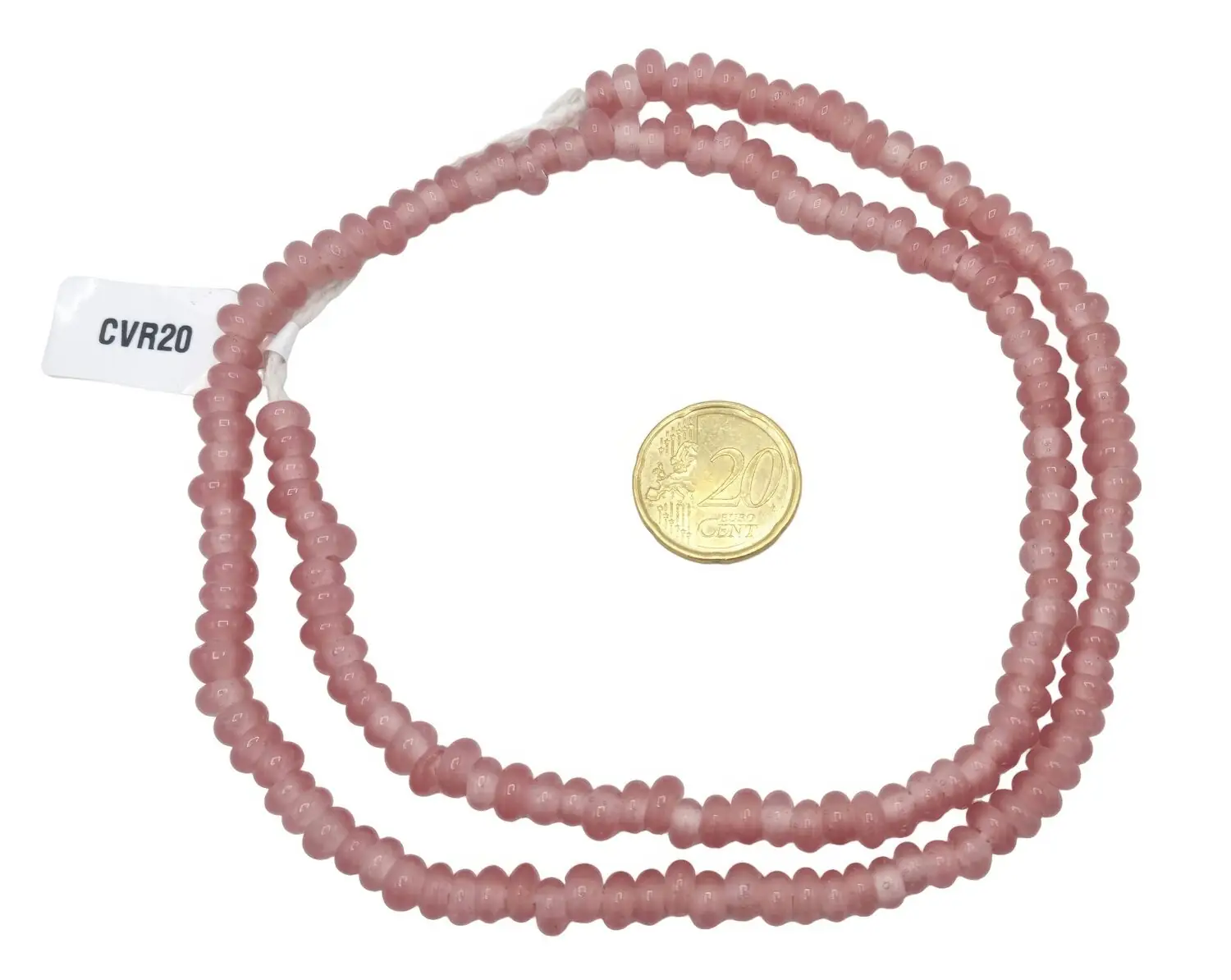 Collar de cuentas de vidrio con forma de donuts