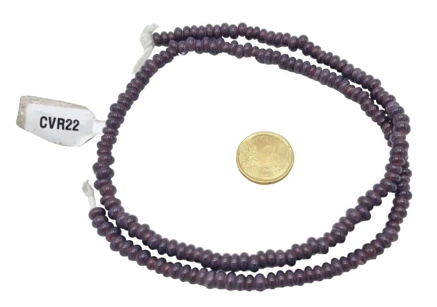 Collar de cuentas de vidrio con forma de donuts