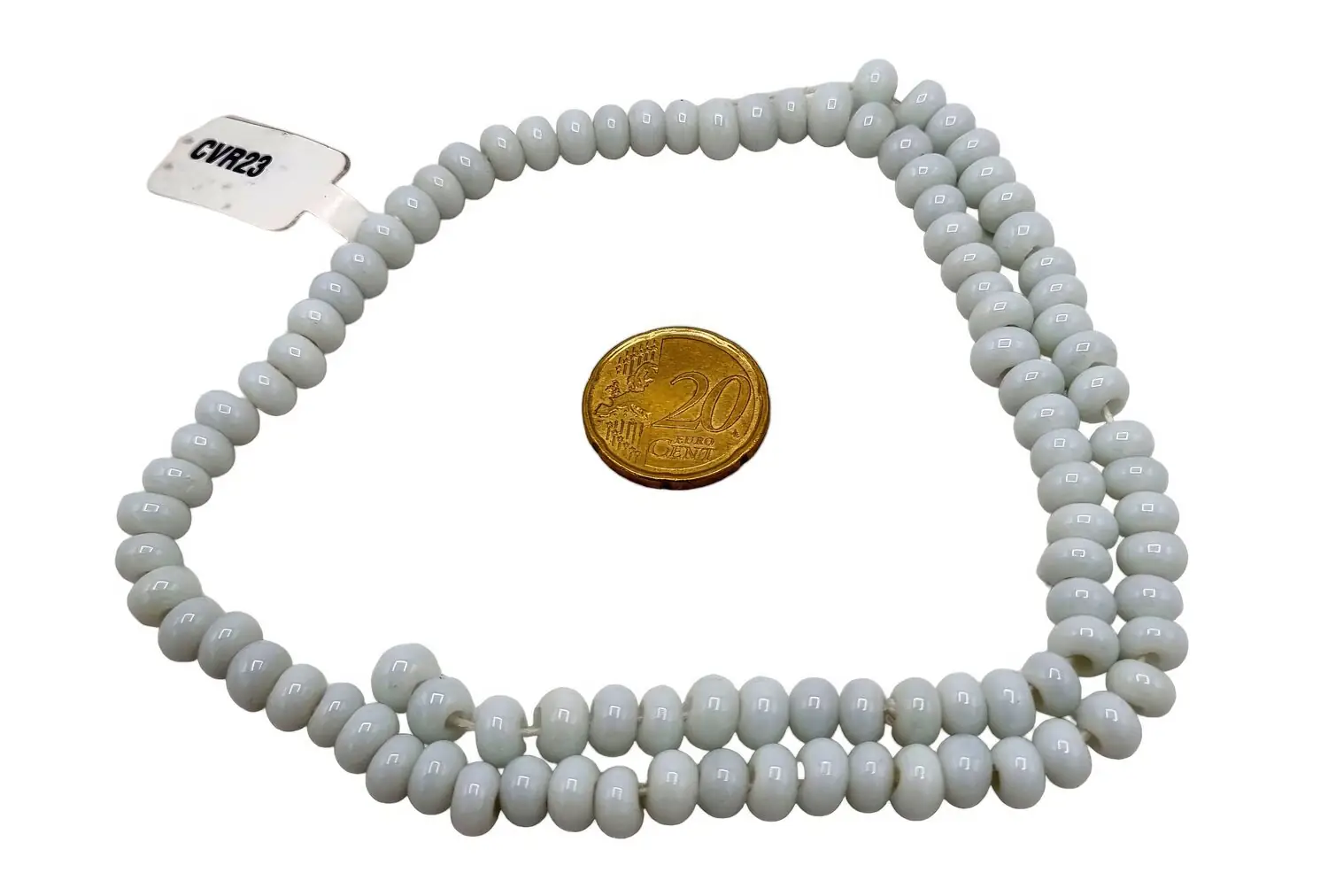 Collar de cuentas de vidrio con forma de donuts